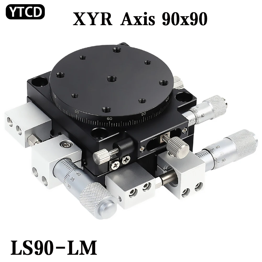 

XYR Axis 90*90mm LS90-LM Manual Trimming Platform Translation Table Adjust Sliding Table High Precision Linear Guide Rail