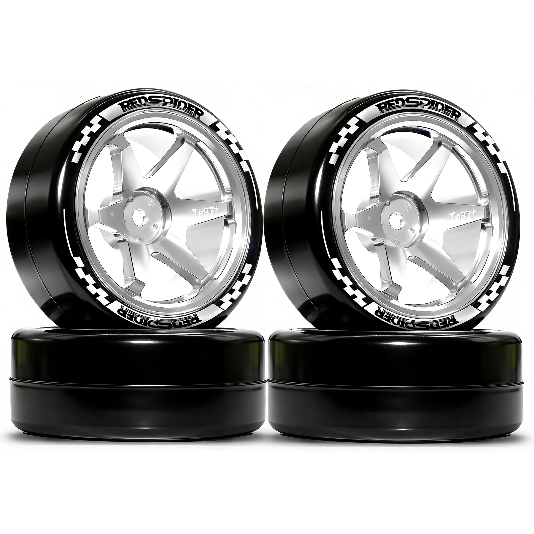 

1/10 RC Drift Car Metal Wheel Set 2mm Hex Adapter for Tamiya TT01/TT02/XV01/TA06, HSP 94123/A959, PTG-2, HPI, Kyosho Kyosho