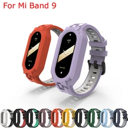 Correa de silicona para Xiaomi Mi band 9, repuesto de pulsera de TPU suave para reloj Xiaomi Mi Band 9