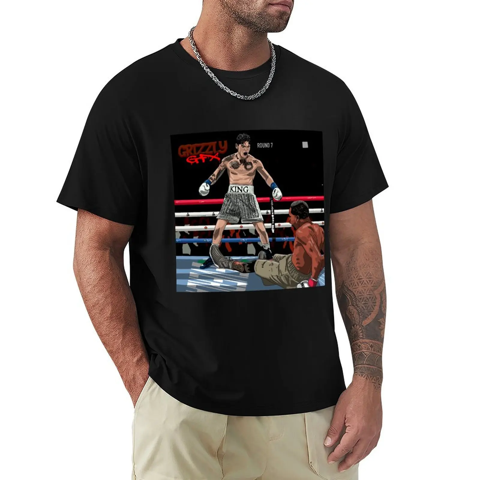 

Ryan Garcia Secures Victory Over Devin Haney in Epic Boxing Showdown T-Shirt Utility Work Short Sleeve Top