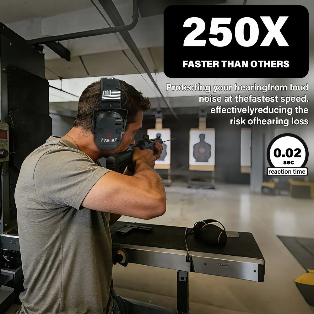 

Outdoor Tactical Electronic Shooting Earmuff Gun Range Anti-noise Headset Impact Sound Amplification Hearing protector