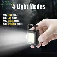 Mini Flashlight Keychain Carry LED COB Work Light Flashlamp Waterproof USB Charge Convenient Emergency Outdoor Lighting Camping