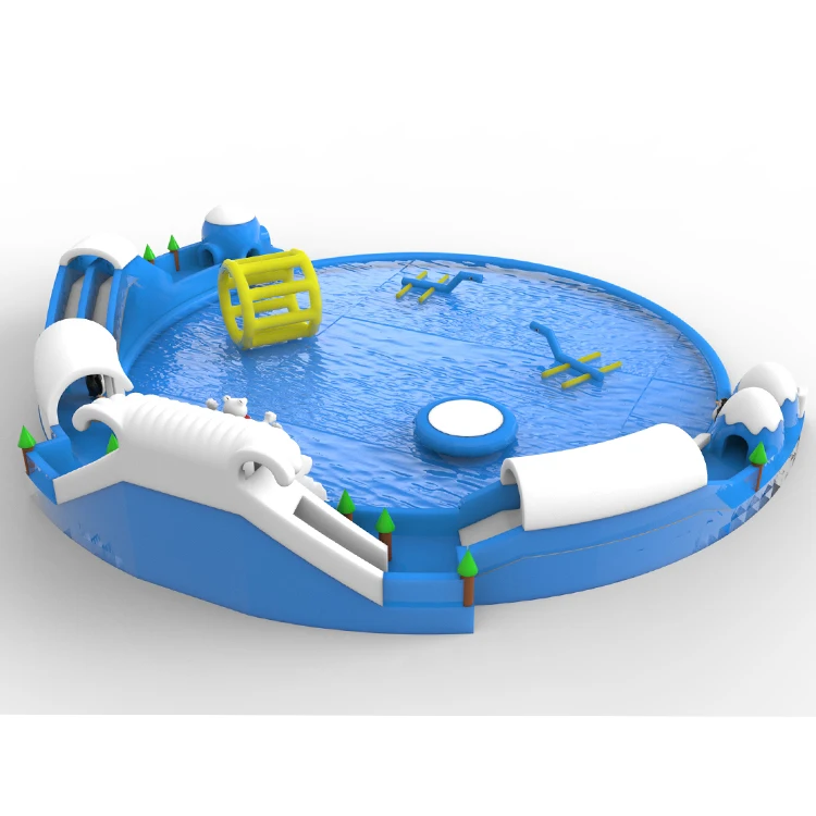 Inflatable Water Slide With Pools Swimming Water Toys Pools Inflatable Water Park