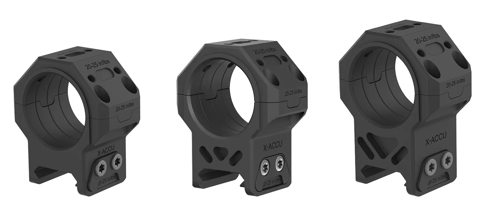 Vector 30mm Zielfernrohrringe Picatinny-Halterung X-Mod Modular 7075-T6 Aluminium 0,95" 1,1" 1,25" Hohe Zielfernrohrringe – Detail 5