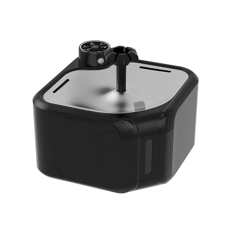 Pet Fountains for Cats Indoor with Stainless Steel Tray 2.8L Automatic Water Dispenser Cat Water Fountain