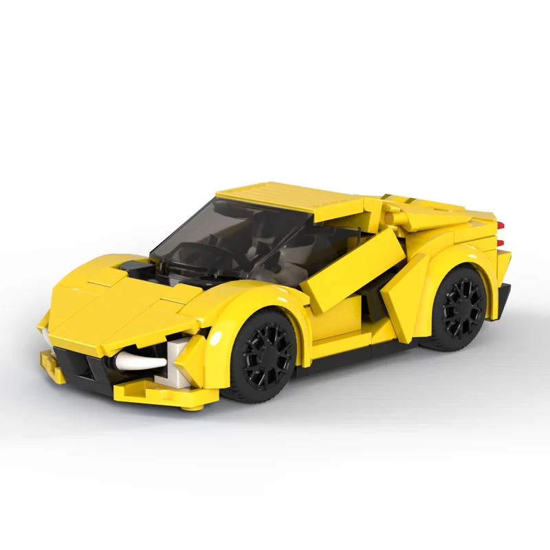 スーパーカー Moc ビルディングブロックモジュラーレヴルトチャンピオンスピードカーモデルテクノロジーモジュラーギフト建設 DIY 組立おもちゃ