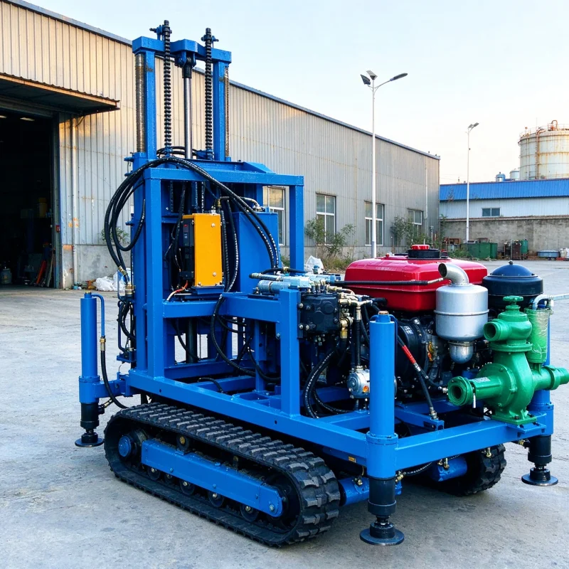 Customized Portable Diesel Wheel Crawler High Performance 100M 150M 30HP Deep Water Well Drilling Rig