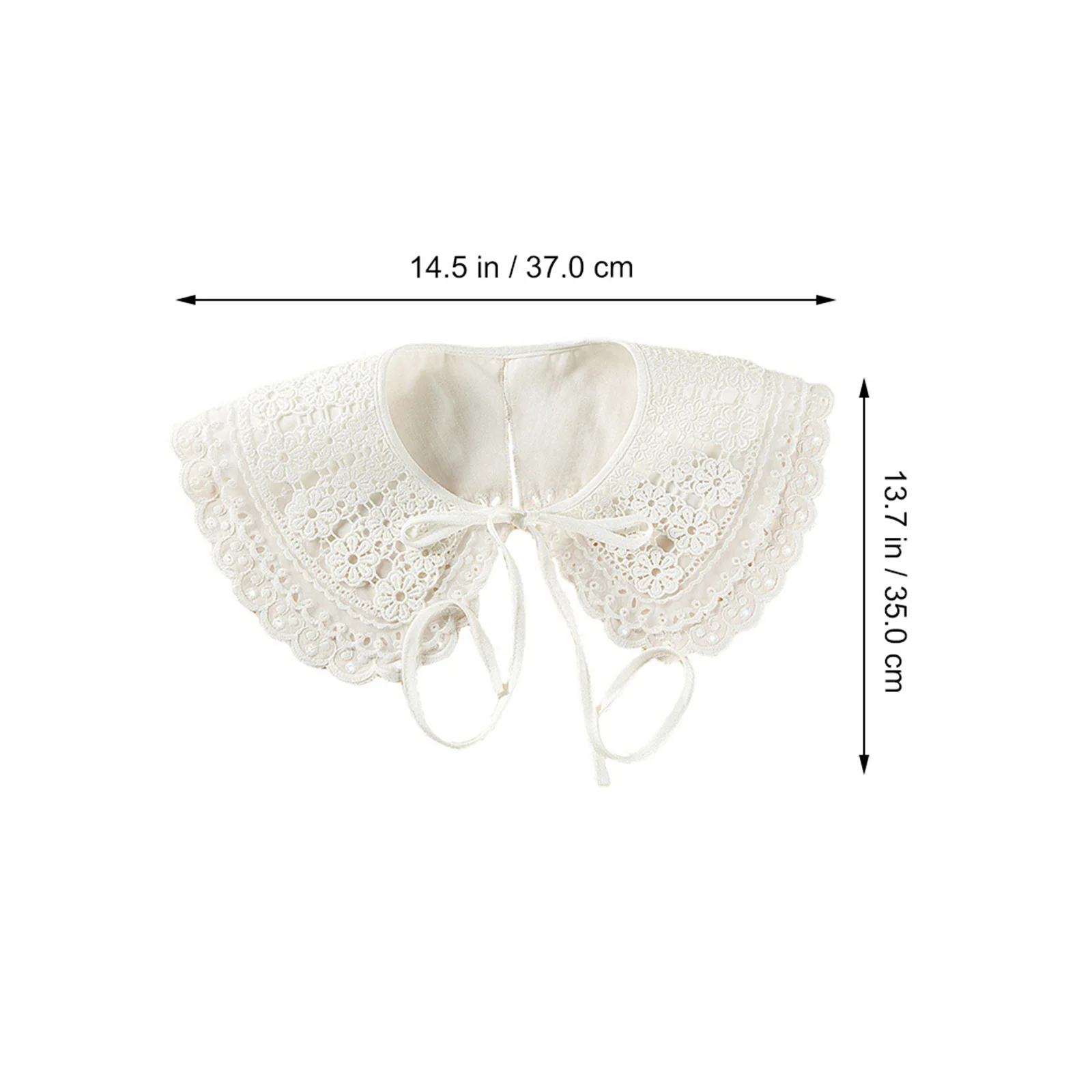 1 قطعة طوق الدانتيل والتطريز أنيقة وهمية طوق انفصال المطرزة العنق التبعي المطرزة شال الملابس التبعي #4