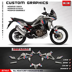 KUNGFU GRAPHICS Graphics Kit Stickers Set for HONDA Africa Twin CRF 1100L 2020 2021 2022 2023,Rebuild Accessories,Wrap Decal
