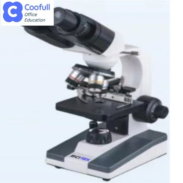 Lab Equipment 4X, 10X, 40X, 100X Binocular Head Optical Microscope for Lab Research