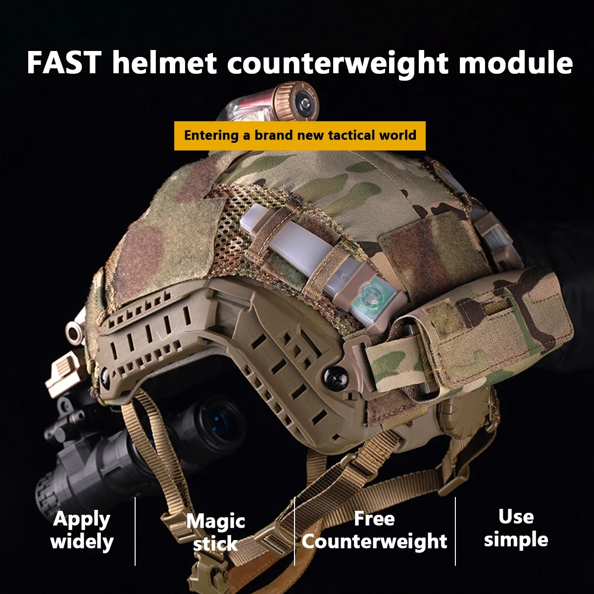 Tactical Helmet Balance Counter Weight Bag Battery Pouch Hunting FAST Helmet Weights System Cycling Helmet Counterweight Bag