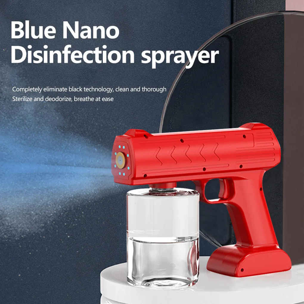 UV Sprayer 500ml Steam Spray Machine Portable Blue Light Atomizer for Outdoor Home Office Car, Red