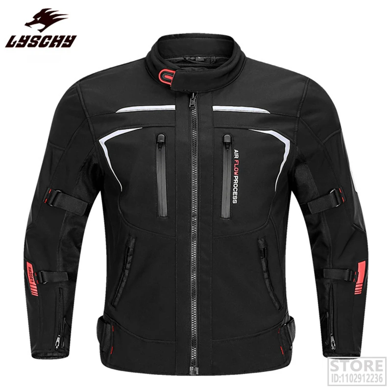 

LYSCHY Winter Motorcycle Jacket Waterproof Men Motocross Riding Coat Warm Windproof Motorbike CE Armors Cycling