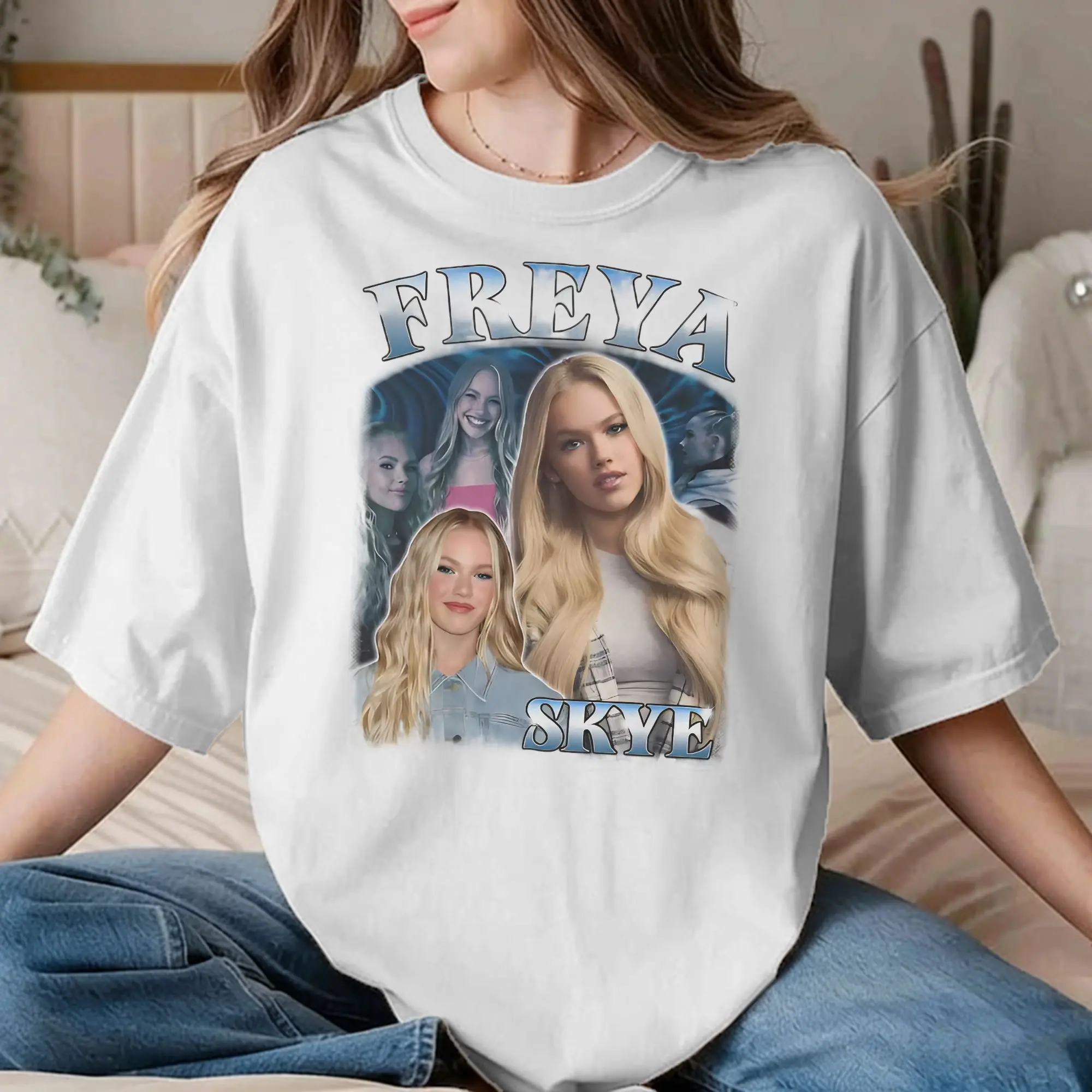 Men Women T-Shirts Freya Skye Vintage Pure Cotton Tee Shirt Short Sleeve  T Shirts Round Collar Clothes Gift Idea