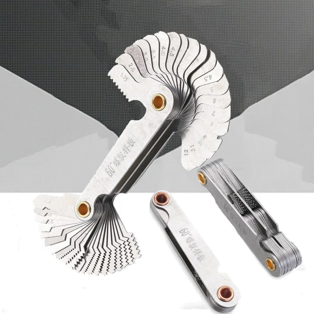 Cut Step Metric Inch 55/60 Degree Center Measurement Thread Plug Gauge Screw Pitch Gear Tooth Gauges