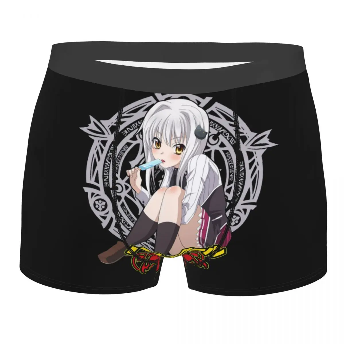 Custom Tojo Koneko Love High School DxD Anime Japanese Name Underwear Men Sexy Print Custom Boxer Shorts Panties