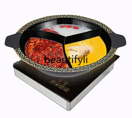 Induction cooker table embedded dual-purpose square touch hotel buffet insulation