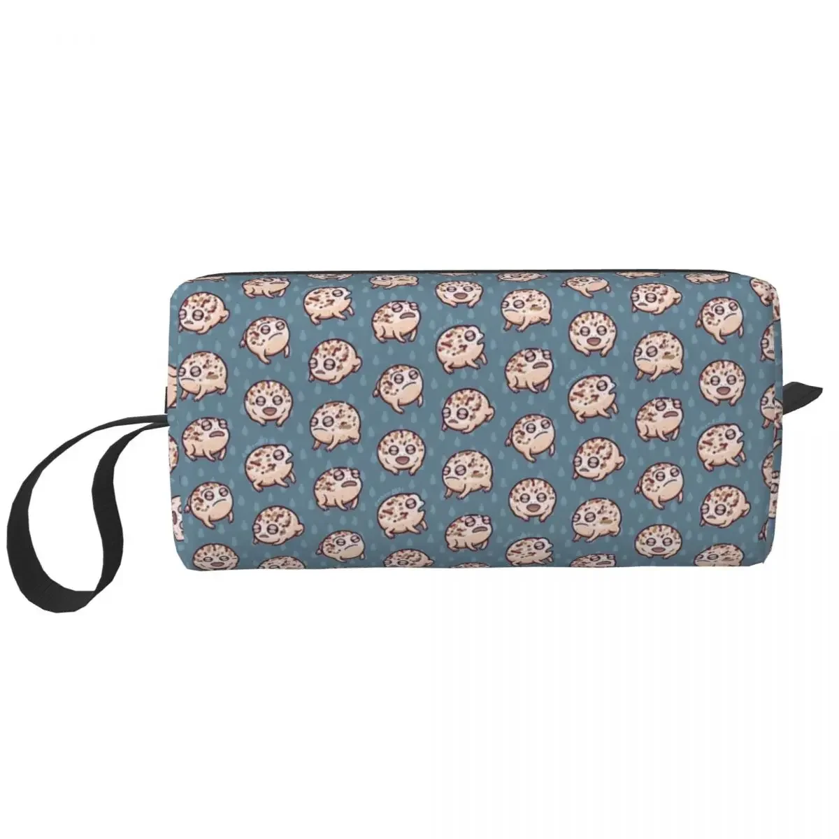 Desert Rain Frog Makeup Bag Cosmetic Organizer Storage Dopp Kit Toiletry Cosmetic Bag for Women Beauty Travel Pencil Case