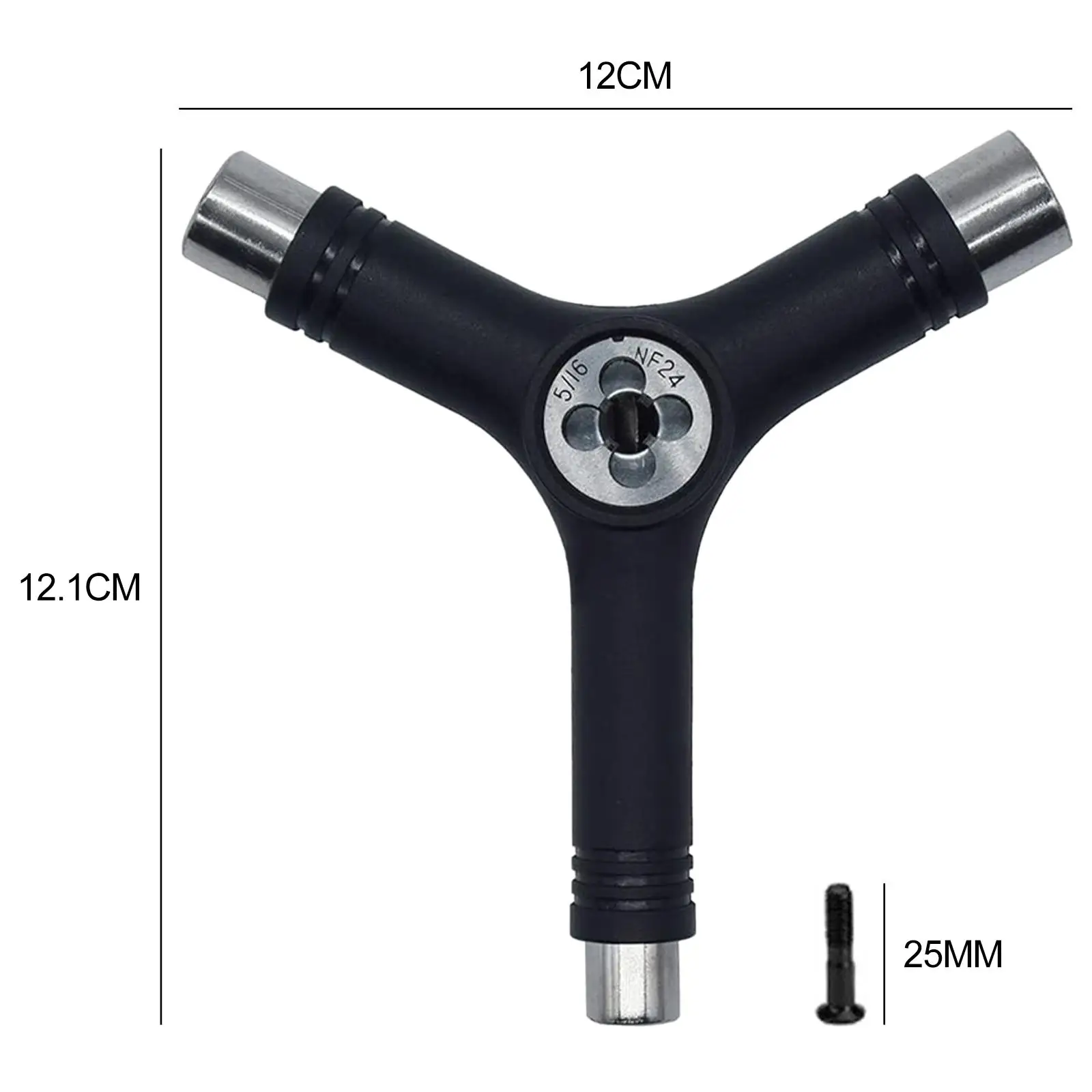 Multifunctional Skate Tool Set Y Shape Wrench with 4 Bearings and Bridge Nails for Skateboard Setup Roller Skates Maintenance
