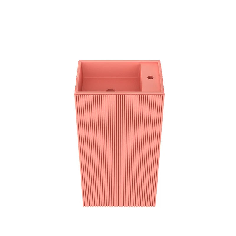 

Роскошный современный отель розового цвета, отдельно стоящий ручной искусственный умывальник на пьедестале