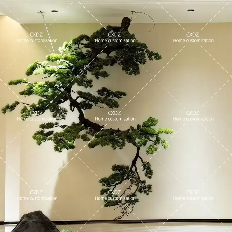 Simulation hanging pine tree welcome pine landscaping fake tree simulation tree decoration large upside down indoor plant