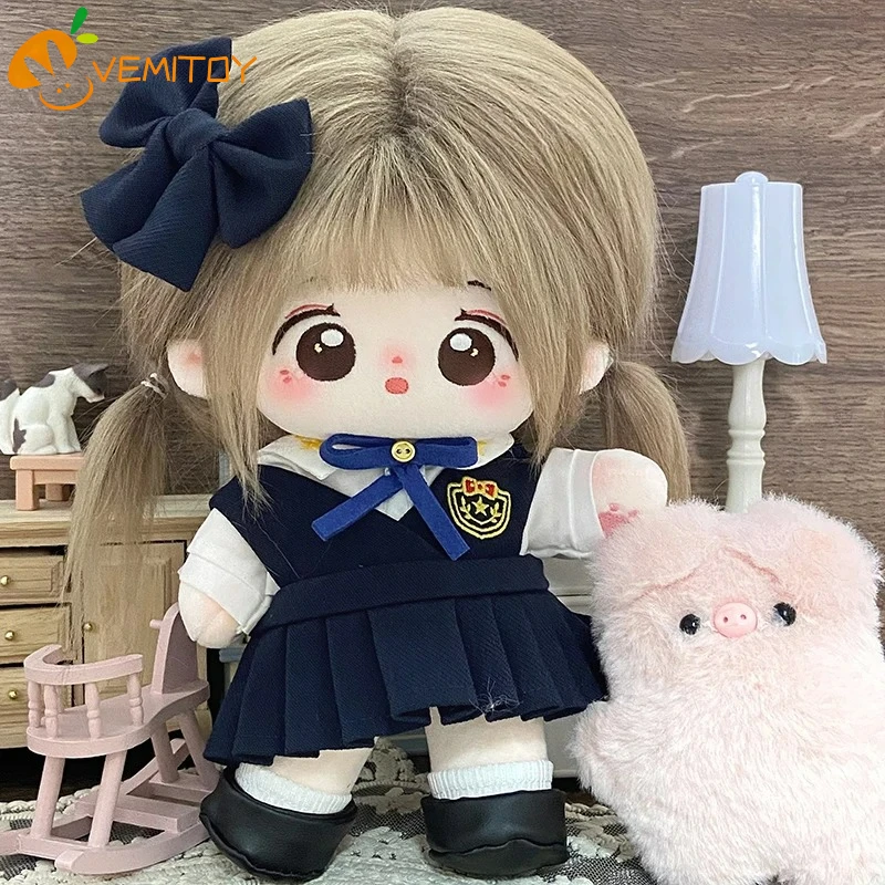 【ソフト】7.87インチ 本物の綿製人形 女性 20cm 女の子人形服 ぬいぐるみ