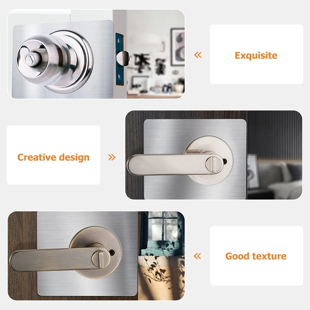 

4pcs Lock Repair Ball Lock Reinforcement For Front Deadbolt Filler Garage Reinforcement Knob Door Hole Cover Plate