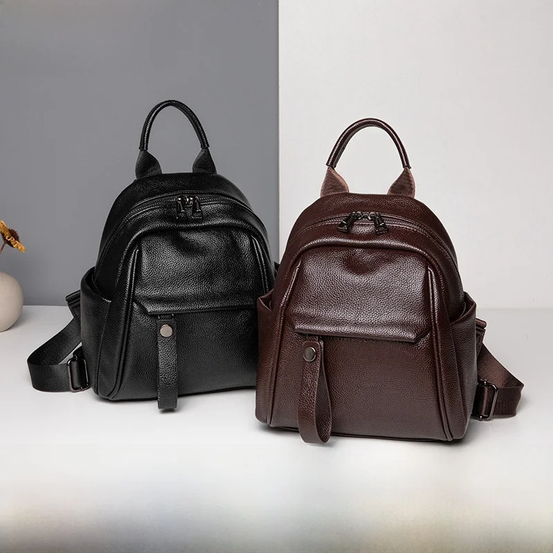 fashionable-soft-leather-women's-backpack-casual-simple-style-travel-bag-with-double-straps-zinc-alloy-hardware-and-water-res