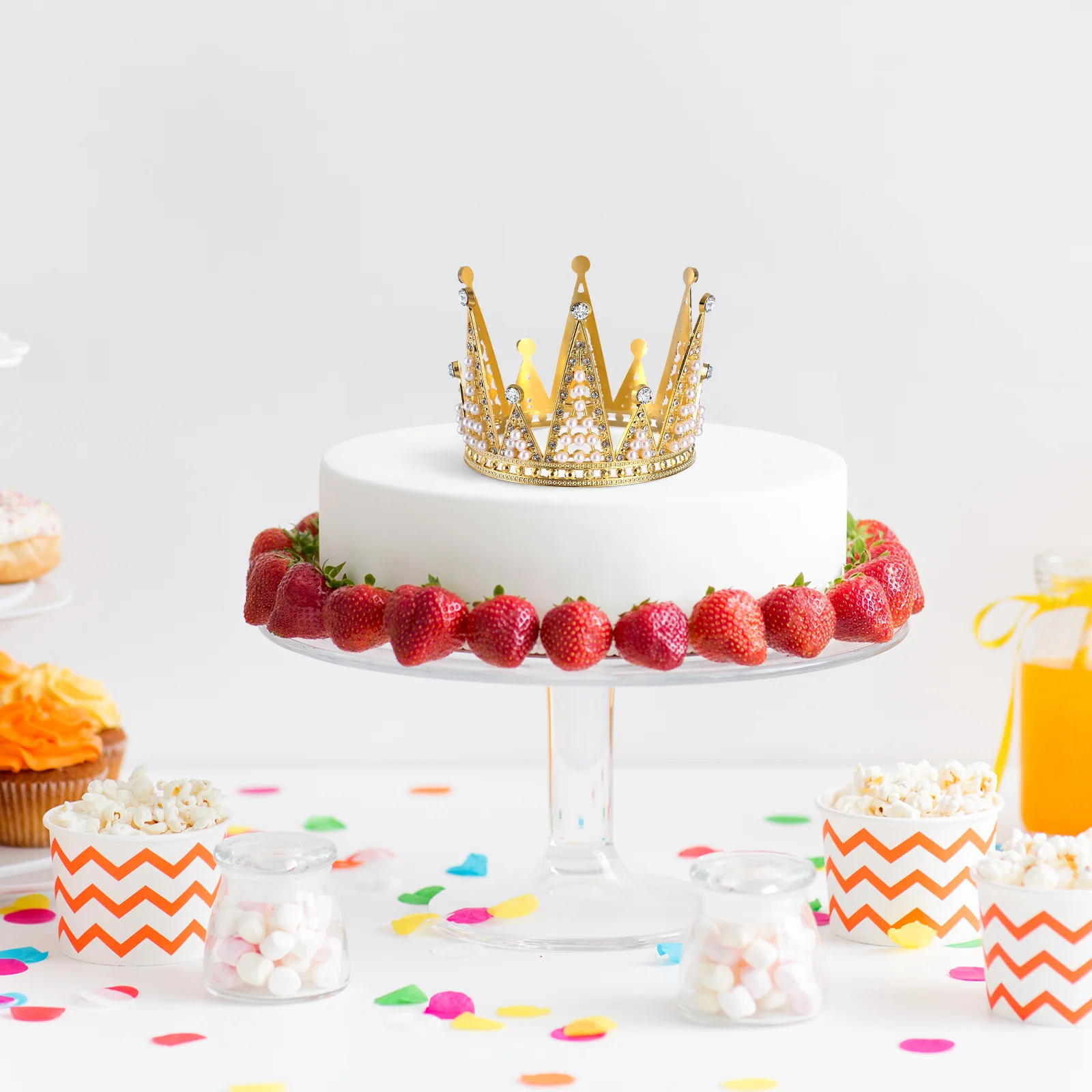 لؤلؤة تاج الديكور سبيكة أزياء رائعة العروس الزفاف تاج الحلي حزب كعكة الديكور الخبز كعكة الزينة