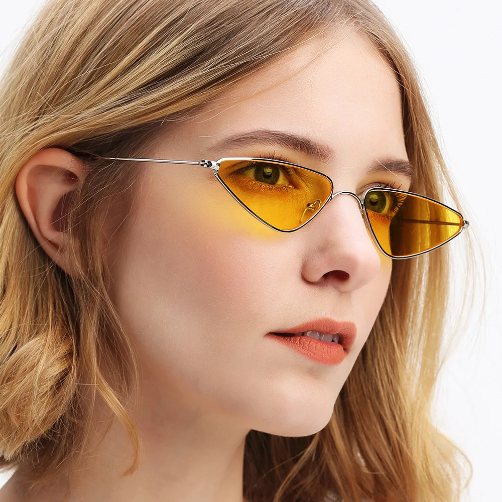 

New small frame cat eye sunglasses water drop ocean sun lens sunglasses trend street sunglasses fashion clothing outdoor outing