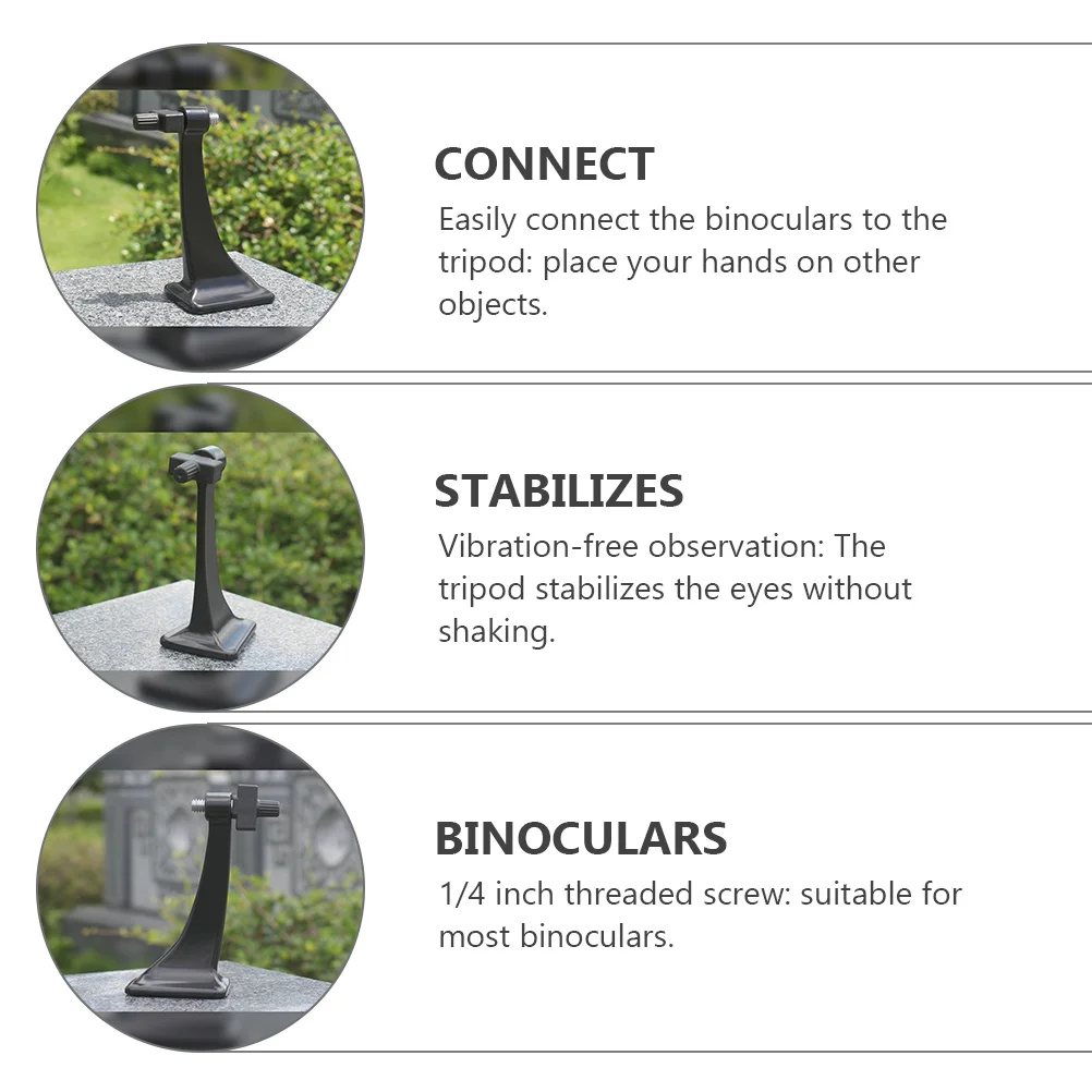 

Universal Binocular Tripod Adapter 1/4 Inch Mount For Bird Watching Sports Events Aluminum Alloy Stable Bracket Durable Viewing