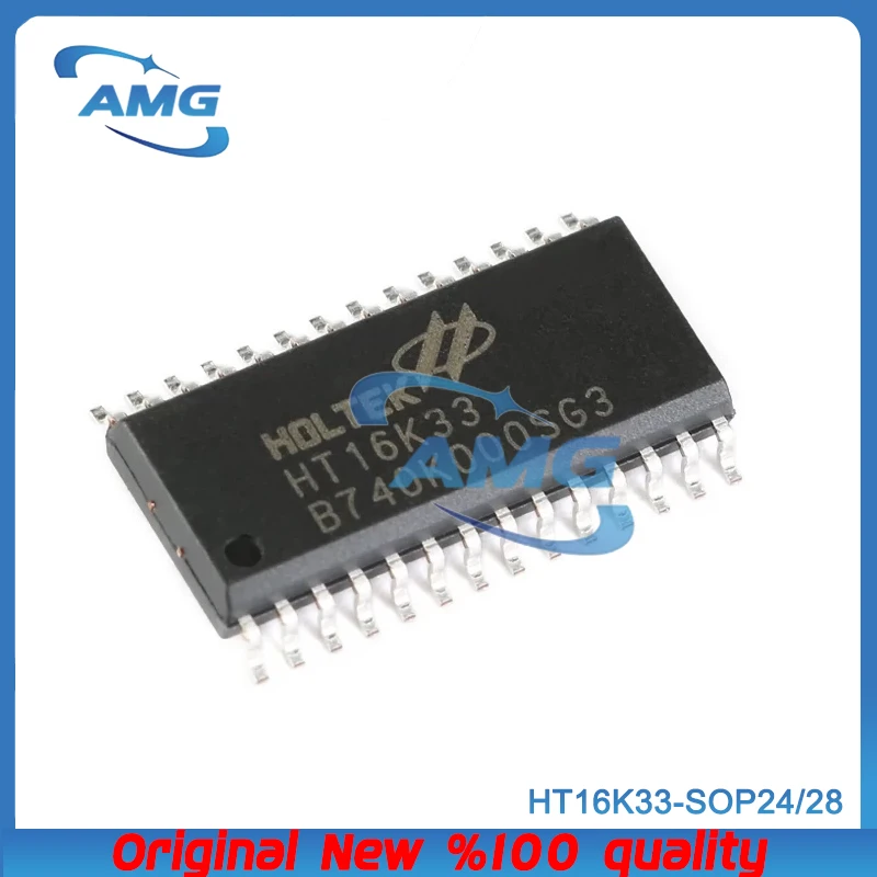 10PCS HT16K33 package SOP-28 RAM mapping 16*8 LED controller driver chip