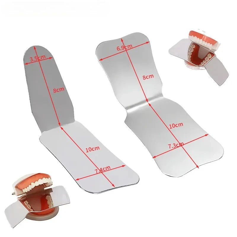 1/2Pcs Stainless Steel Dental Photography Mirror Autoclavable Intra-Oral Orthodontic Reflector Mouth Mirror Single Side