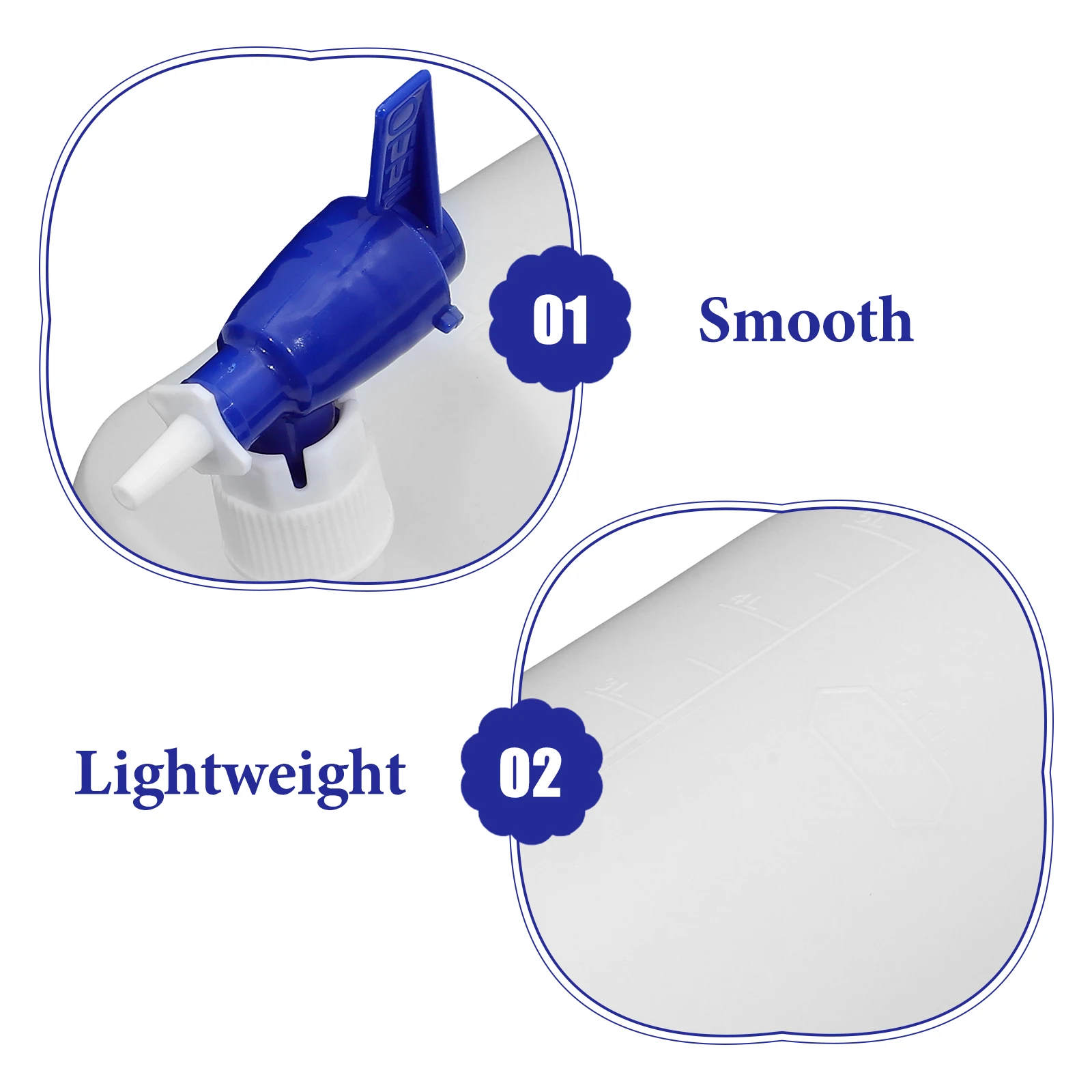 

Break-Resistant Lab Water Dispenser Bottle with Scale Large Capacity Portable Easy Carry Use Container