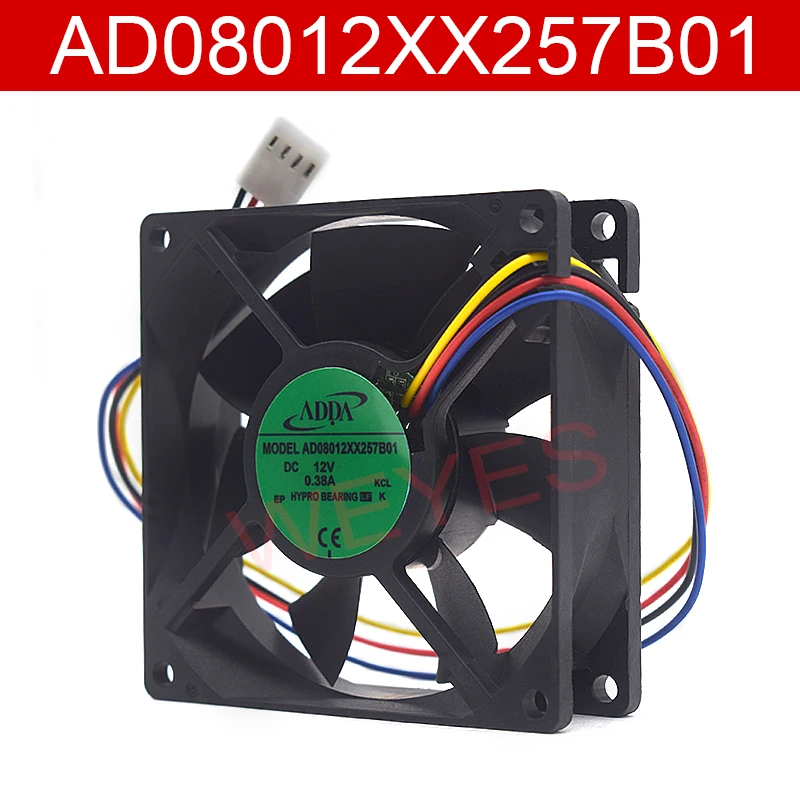 

Original 12V 0.38A AD08012XX257B01 8 cm 8cm 8025 4-wire (4PIN) automatic temperature-controlled PWM CPU