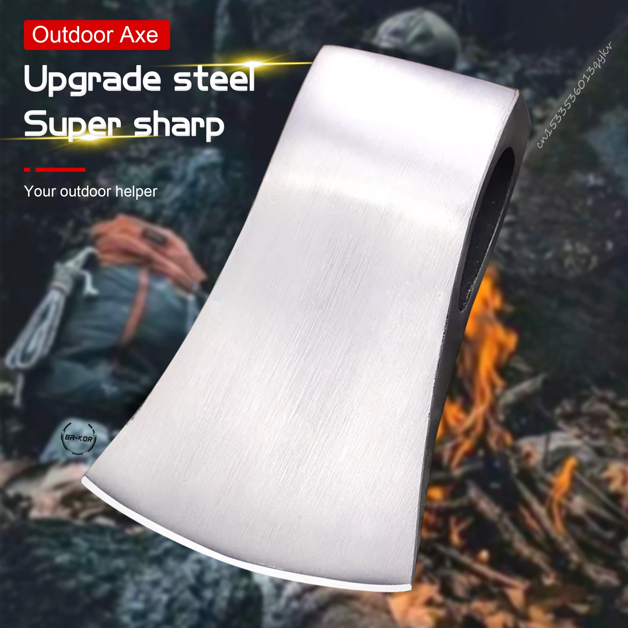 Carbon steel forging chrome board axe outdoor jungle logging axe head home garden repair chopping axe woodworking axe