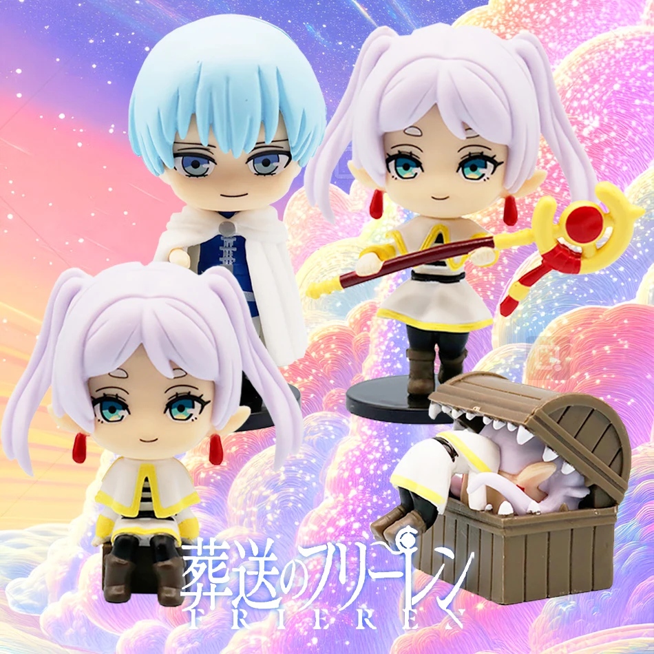 

4Pcs/1Set Sousou no Frieren Frieren Figure Mimic Himmel Model Toys Aciton Figure Set Ornament Collection Doll 6.5-8.5CM