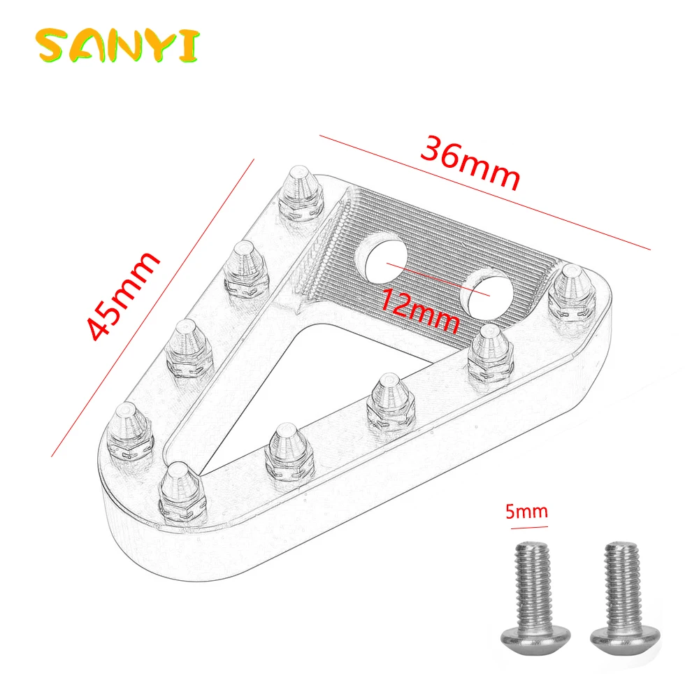 Motorcycle CNC Rear Brake Pedal Step Plate Tip For Husqvarna FC FE FS TE TX TC 125 150 250 350 450 501 2017-2022 2019 2020