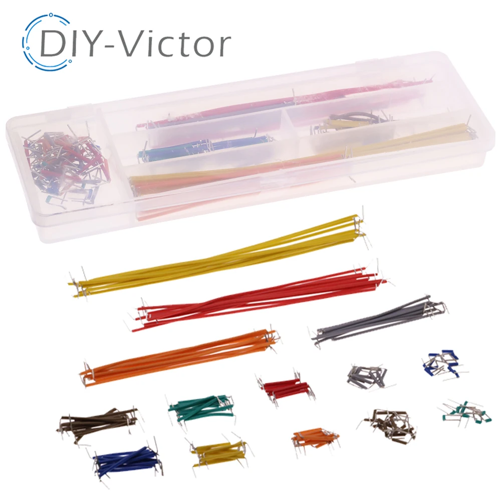 140Pcs Preformed Breadboard Jumper Wire Kit Assorted Board Jump Wire Test U Shape Solderless for Breadboard Prototyping Circuits