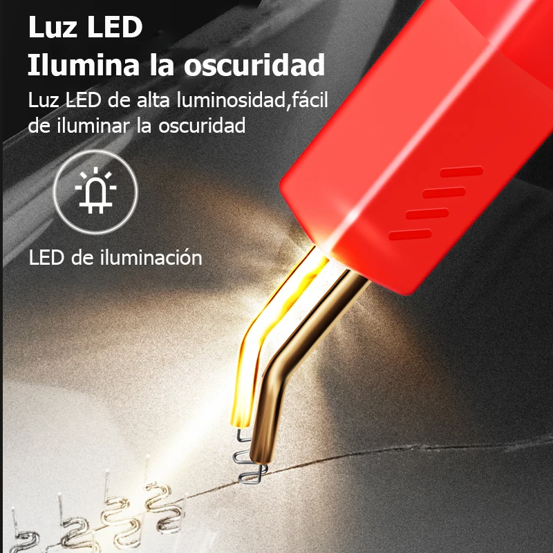 MicroData سيارة الوفير إصلاح الشعلة البلاستيك لحام الحرارة دباسة الوفير طقم تصليح البلاستيك إصلاح سبيكة لحام مع 200 قطعة الأظافر #5