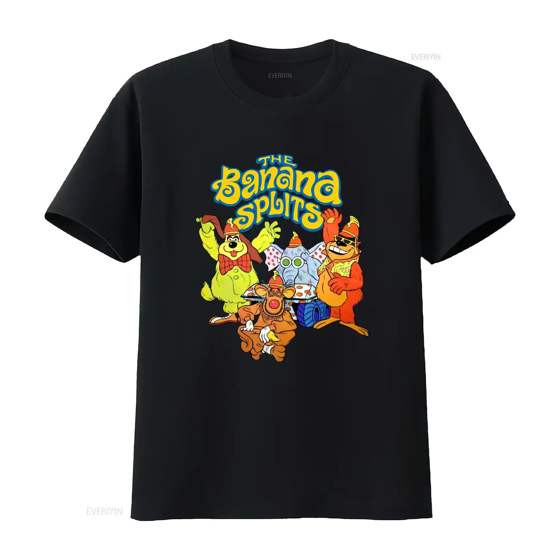 The Banana Splits Cartoon Hanna Barbera Vintage Oversized T Shirt for Men XXL Size vintage Washed Comfortable Slightly Casual