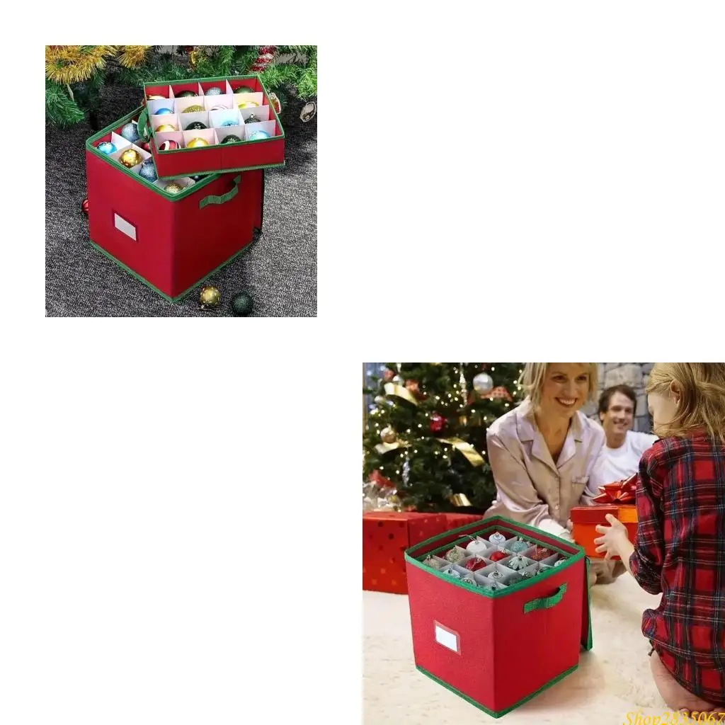 

64 Compartment Foldable Storage Box For Christmas Ornament Foldable Organizers 831F