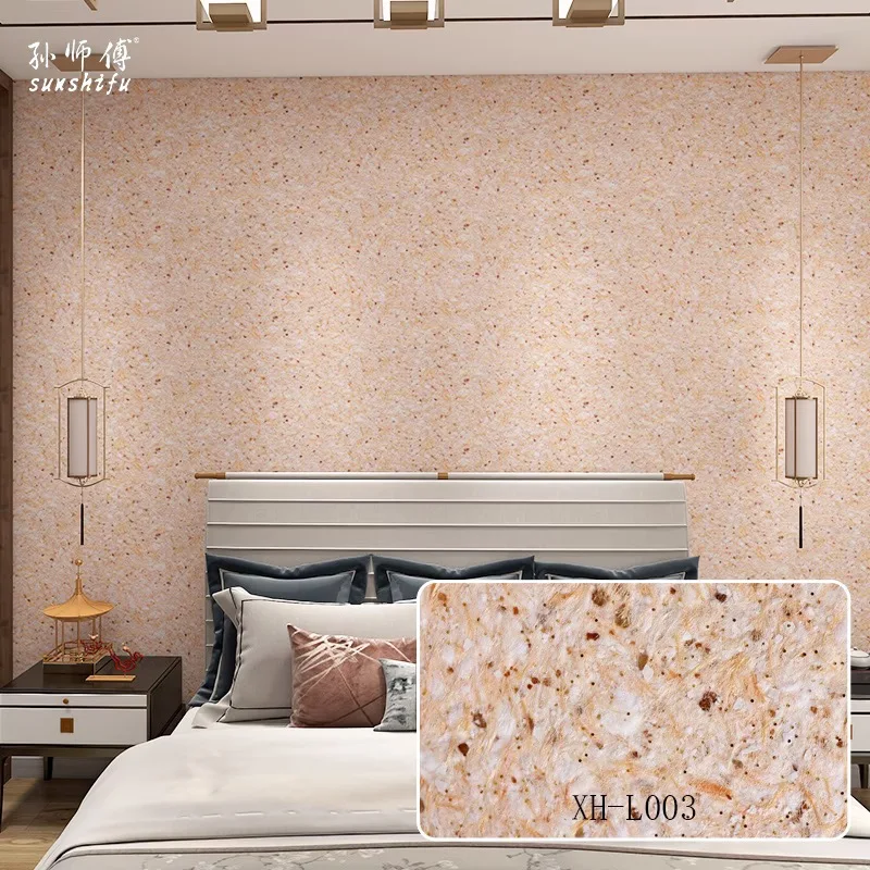 1KG Plant Fiber Liquid Wallpaper Easy Mix 7KG Water Self Brushing Wall Coating for Wall Renovation Home Decoration