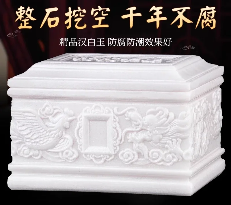 The product can be customized. Urn high-grade white marble marble