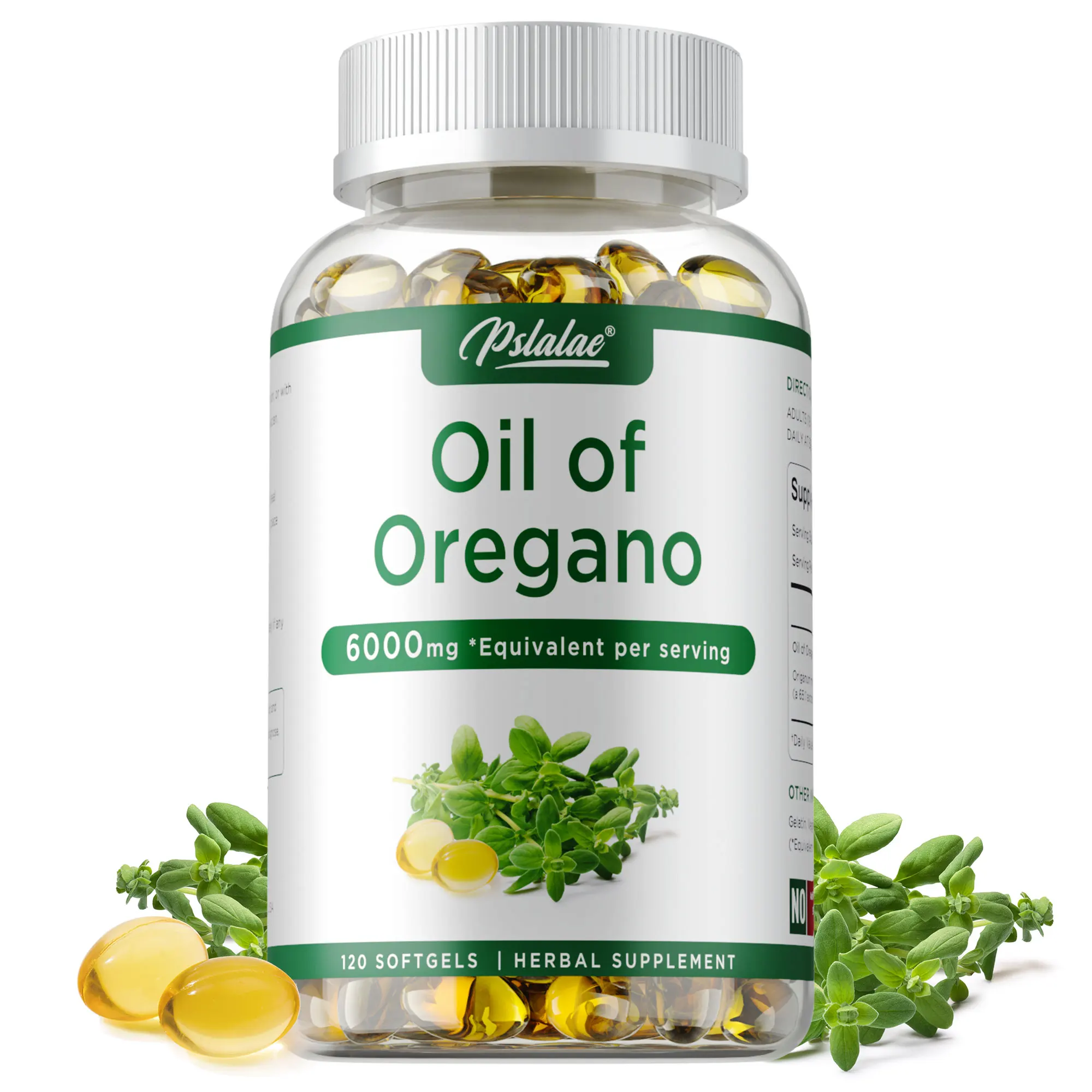 

Oil of Oregano Capsules - For Healthy Intestinal Flora, Promotes Digestion and Kidney Health, Boosts Energy, Enhance Immunity