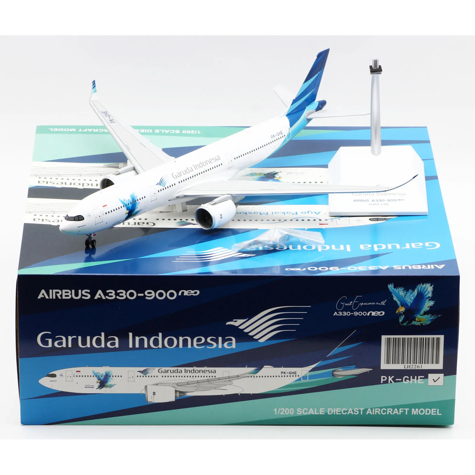 

LH2261 Alloy Collectible Plane Gift JC Wings 1:200 Garuda Indonesia "Skyteam" Airbus A330-900NEO Diecast Aircraft Model PK-GHE