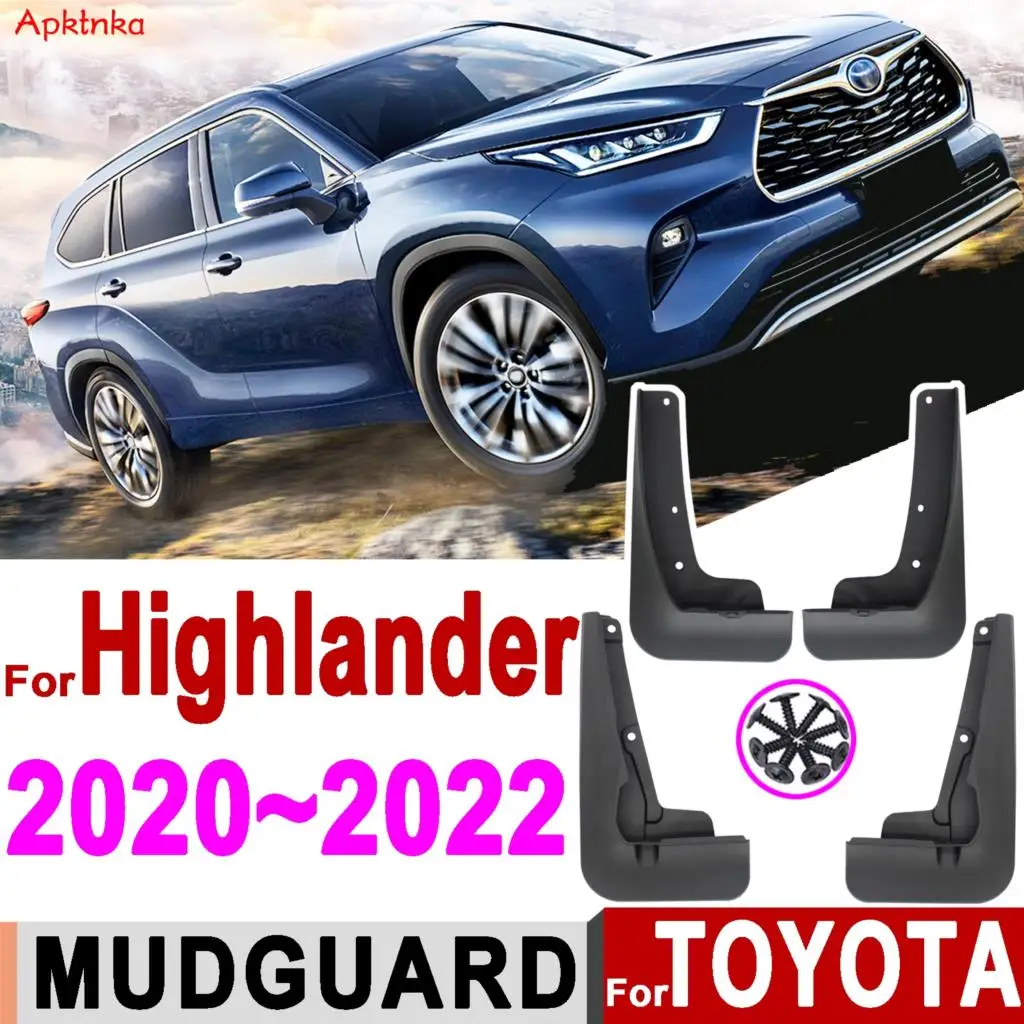 4x Mud Fender For Toyota Highlander Kluger 2020 2021 Mudflaps Splash Guards Mud Flaps Mudguard Wheel Tire Cover Protector Shield