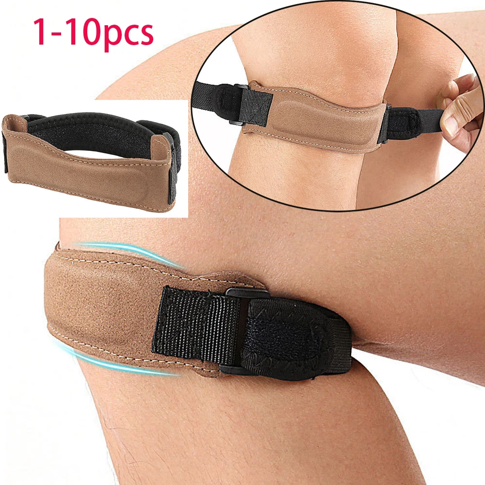 

1-10Pcs Knee Patellar Support Strape Brace Adjustable Shock Absorption Compression Knee Pad Sleeve For Basketball