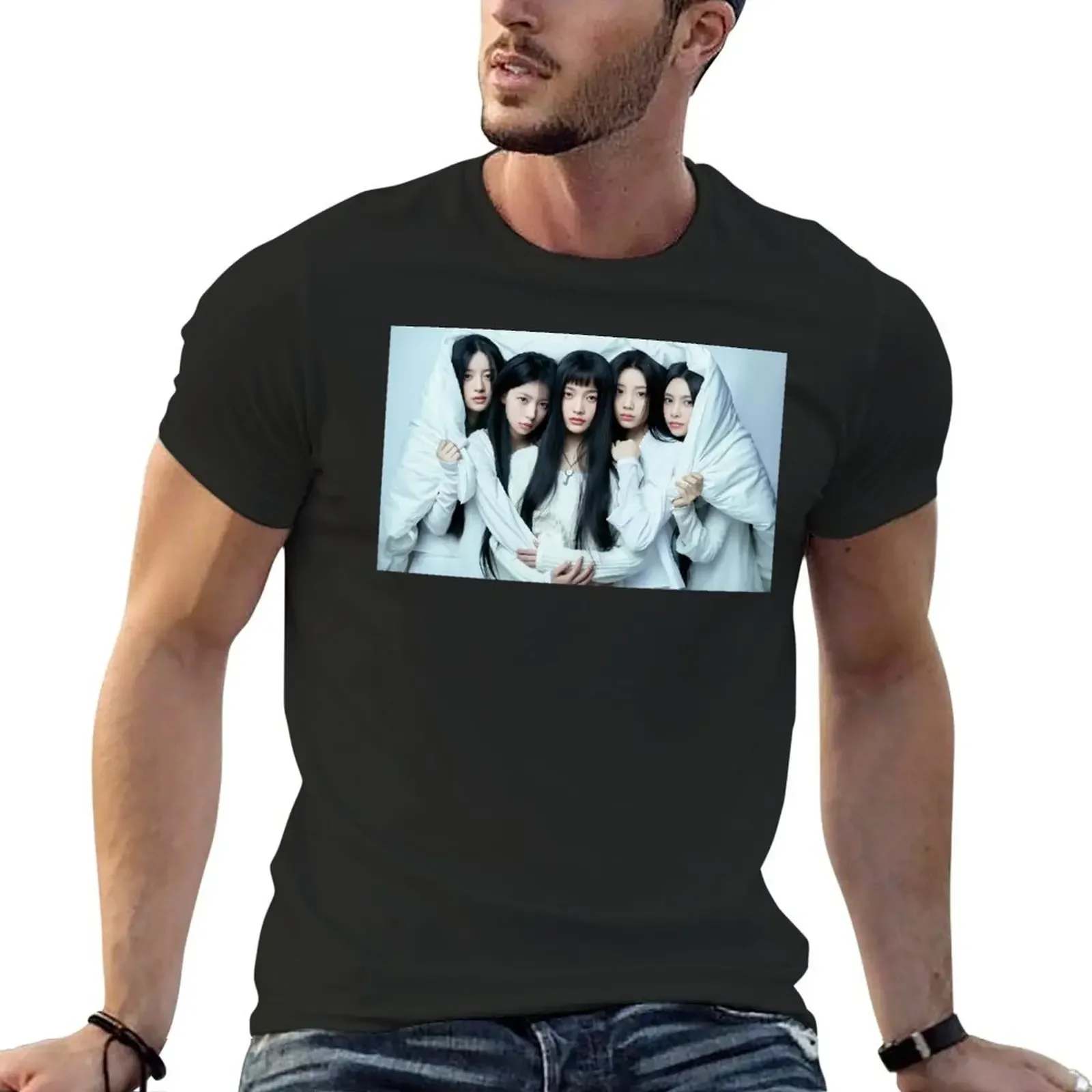 illit (KPOP) T-Shirt shirts graphic quick-drying sports fans oversized t shirts for men cotton