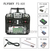 FLYSKY FS-i6X FS i6X 10CH 2.4GHz AFHDS 2A RC Transmitter With X6B iA6B A8S iA10B  Receiver for RC FPV Racing Drone Retailbox